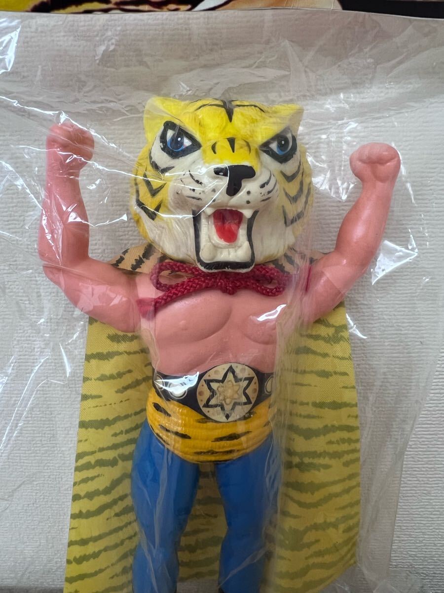 昭和レトロマスダヤ増田屋当時物 タイガーマスク小スタンダードソフビ2期アニメ版顔 昭和レトロ 激レア!マスダヤ増田屋当時物 タイガーマスク小