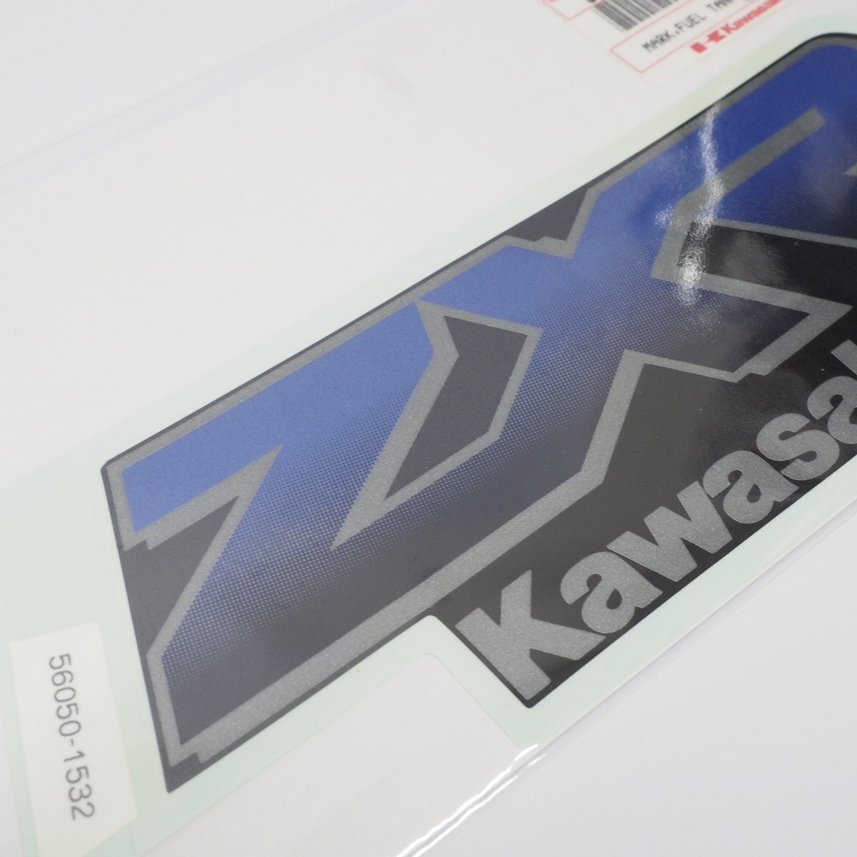 在庫限り Kawasaki ZXR タンクデカール 右 RH 56050-1532 メーカー廃盤 ブルーシルバー