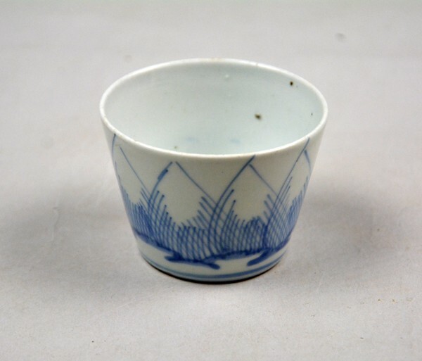 江戸後期 古伊万里 蕎麦猪口 湯呑み アンティーク 骨董品 14客 ☆古伊万里・染付・江戸後期・蕎麦猪口・ぐい呑み・湯呑・一客