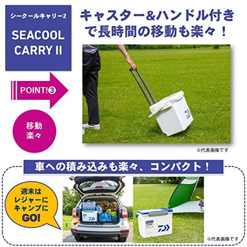 ダイワ(DAIWA) クーラーボックス シークールキャリー2 S2500 ホワイト/ライトグリーン 釣り 25リットル_画像5