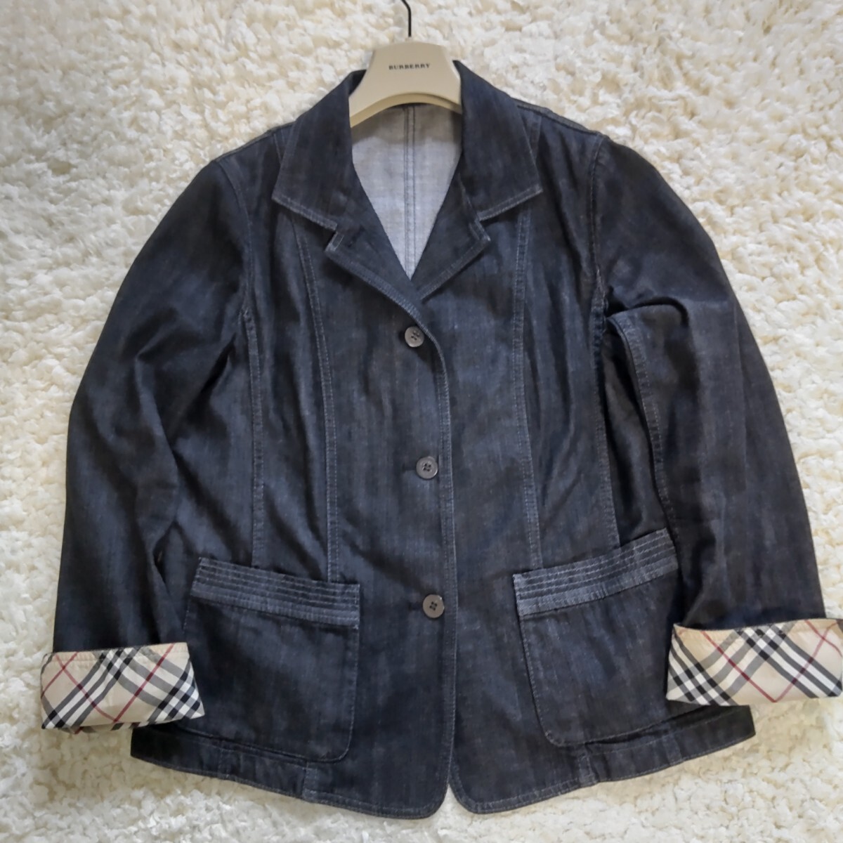 sora 様BURBERRY London バーバリーロンドン デニムジャケット 大きいサイズ バーバリーロンドン デニムジャケット ノバ
