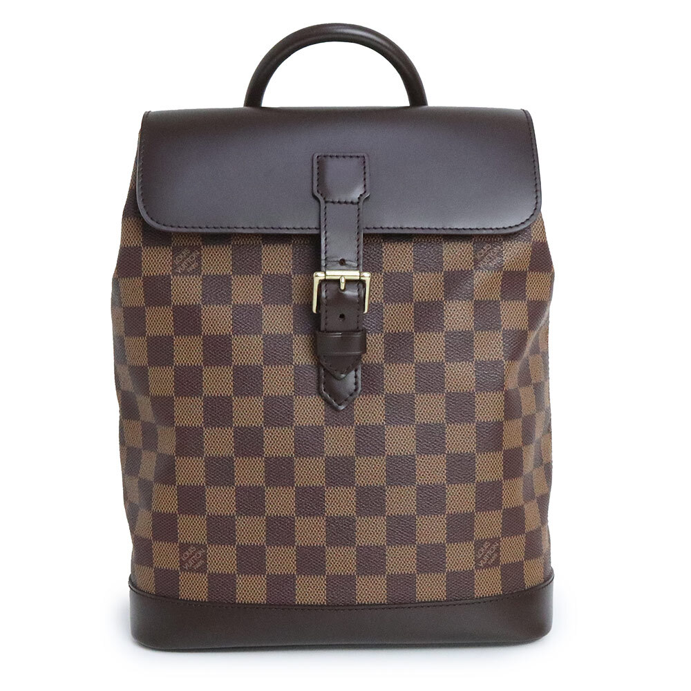 ( б/у ) Louis Vuitton LOUIS VUITTONso- сигнал рюкзак Day Pack рюкзак Damier Brown чай Gold металлические принадлежности N51132