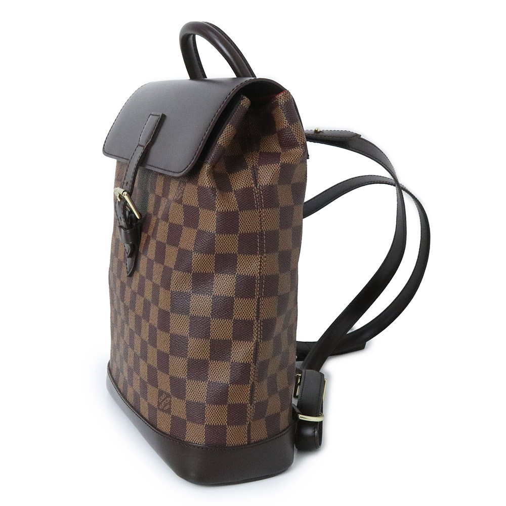 ( б/у ) Louis Vuitton LOUIS VUITTONso- сигнал рюкзак Day Pack рюкзак Damier Brown чай Gold металлические принадлежности N51132