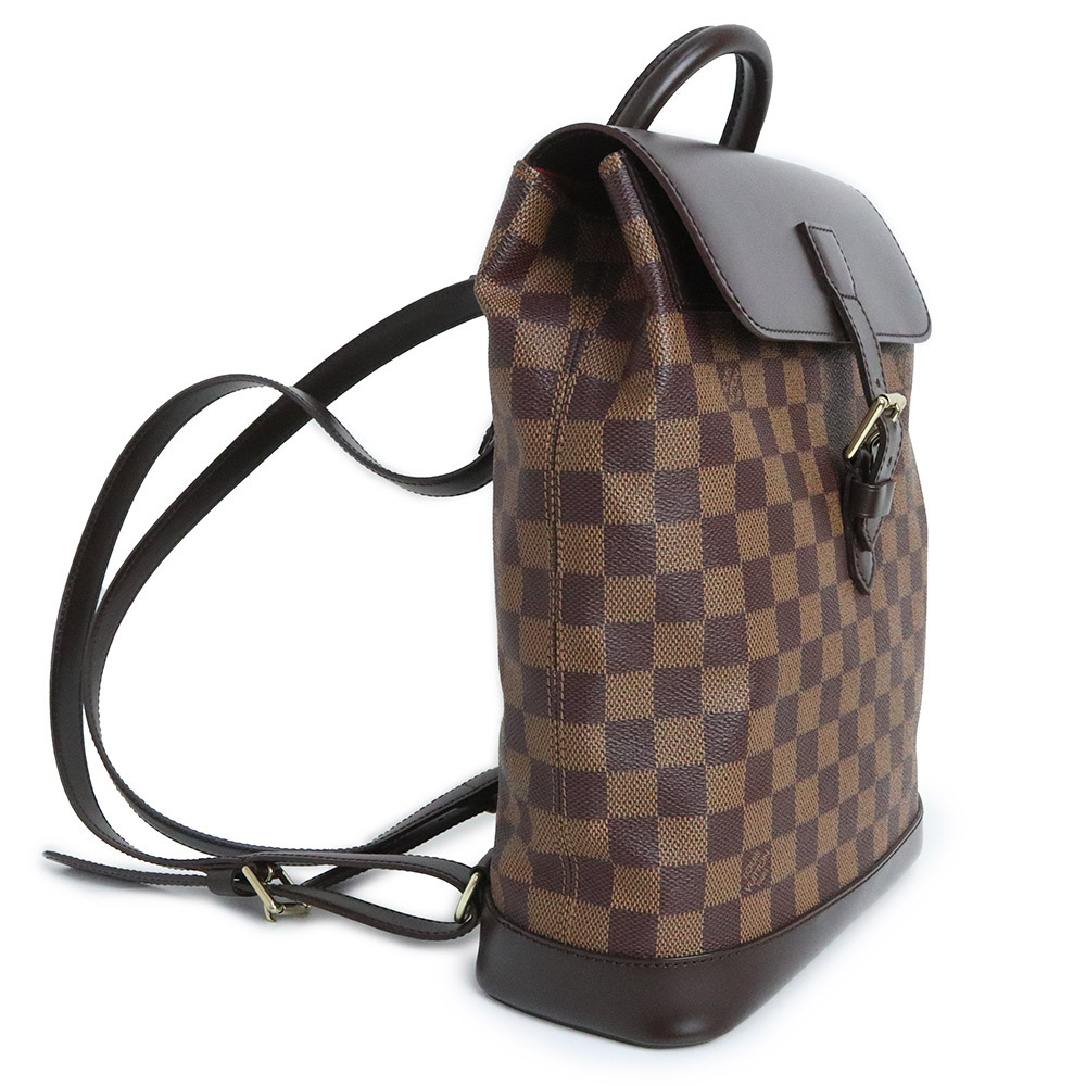 ( б/у ) Louis Vuitton LOUIS VUITTONso- сигнал рюкзак Day Pack рюкзак Damier Brown чай Gold металлические принадлежности N51132