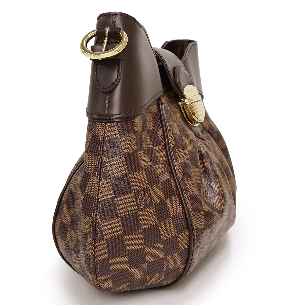 ( б/у ) Louis Vuitton LOUIS VUITTONsi стойка naMM большая сумка Damier eben Brown чай Gold металлические принадлежности N41541