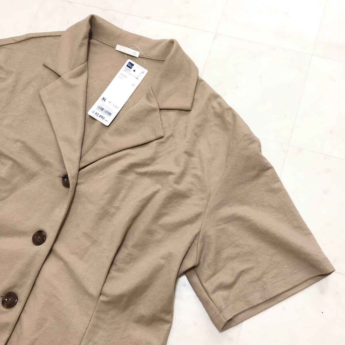 【送料360円】新品 GU 2WAYボタンワンピース 半袖 レディース XLサイズ タグ付き 未使用品 KW-541_画像3