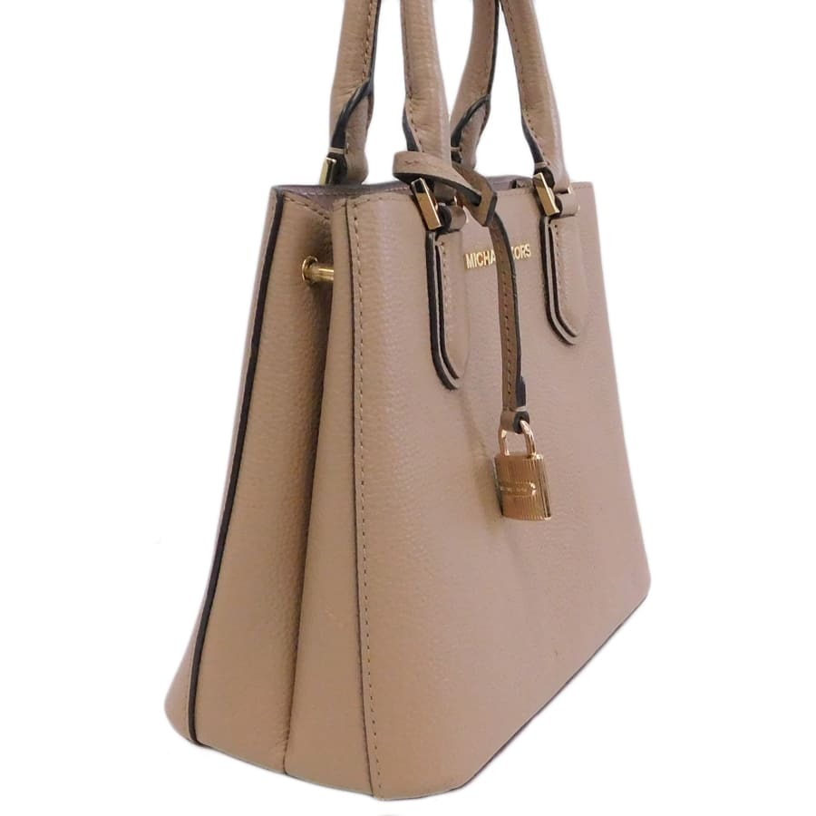 【関税&送料込】Michael By Michael Kors Black Leather Moore 1円□ 極美品 マイケルコース 2wayバッグ ブラウン系 レザー