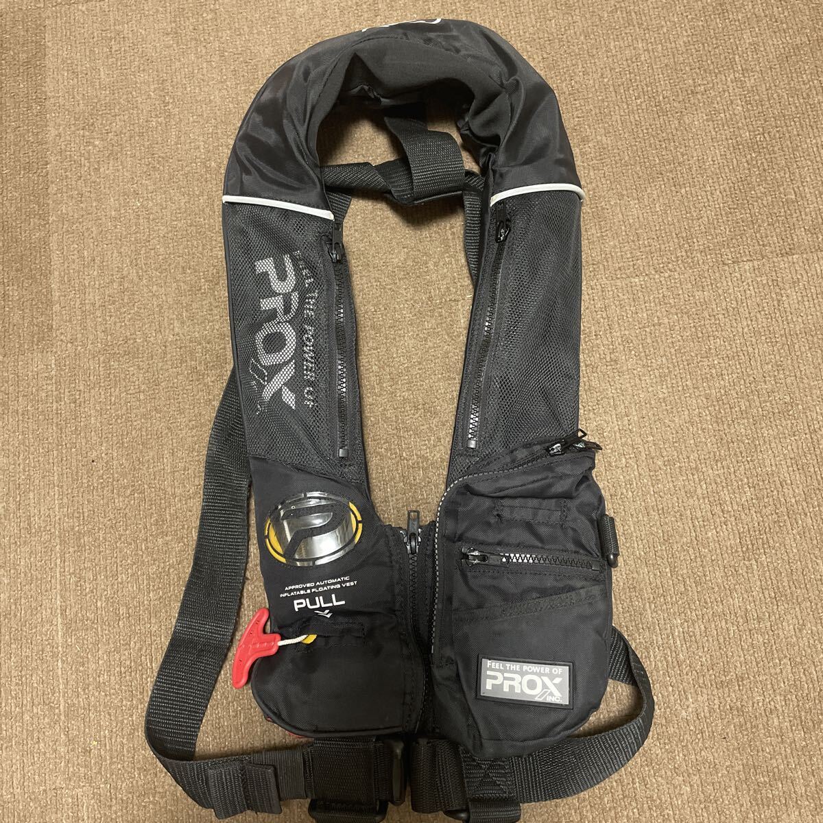 PROX ブラック ライフジャケット プロックス (PROX) 自動膨張式ライフジャケット検定品 ライフ