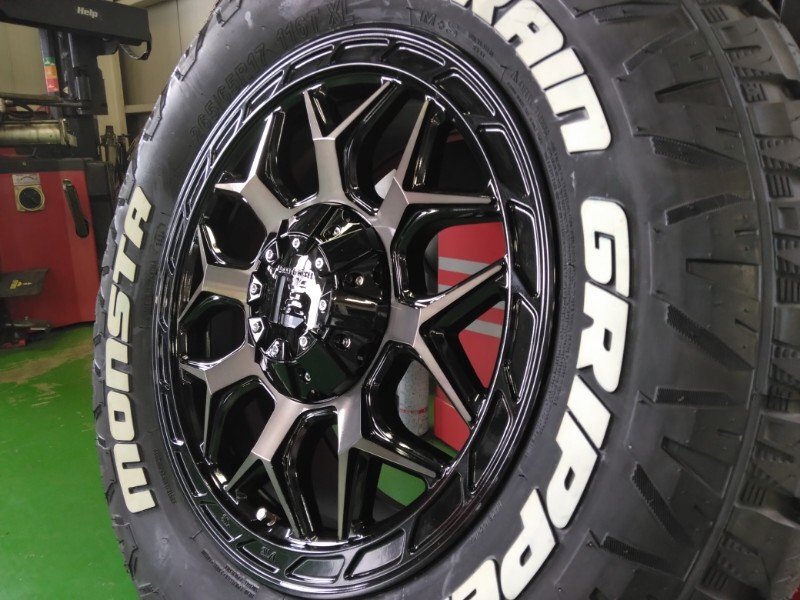 150 プラド FJ ハイラックス サーフ 新品 4本 タイヤホイールセット モンスタ テレーングリッパー 265/70R17 265/65R17 17インチ InFerno_画像10