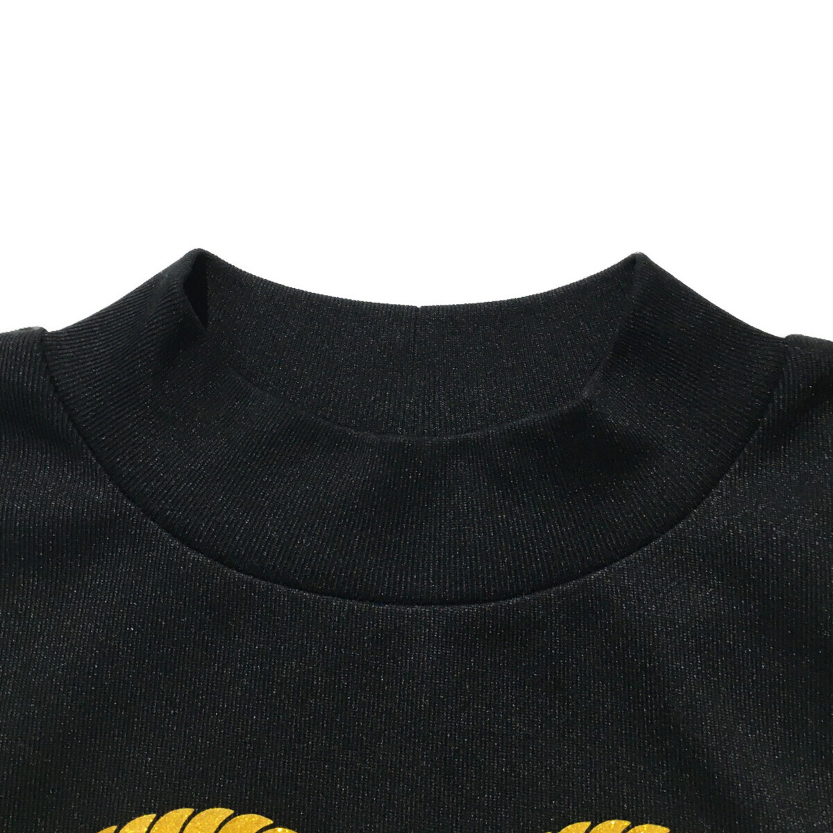 coco 中古【値下げ】マークアンドロナ MARK&LONA レディース ノースリーブ 38(M) 黒 ブラック モックネック フリル ネコパケ発送可 99390_画像3