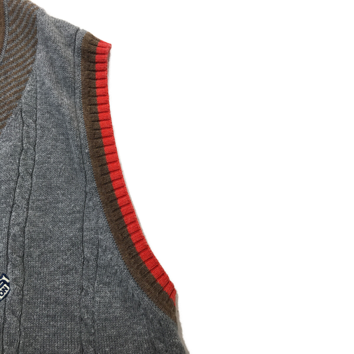 coco 中古【SALE】マスターバニーエディション レディース ベスト 2(L) グレー Vネック コットンニット ネコパケ発送可 98536_画像4