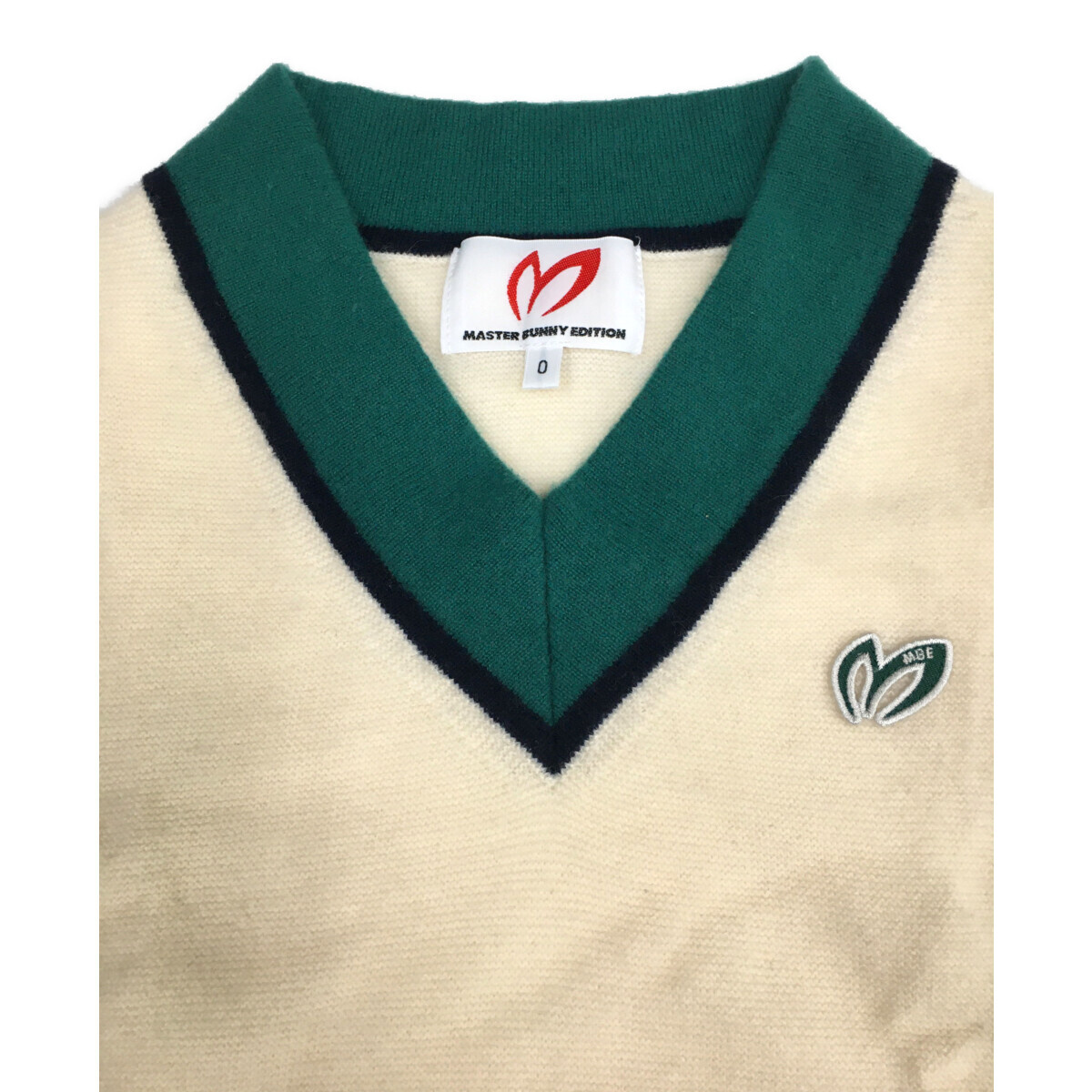 coco 中古【SALE】 マスターバニーエディション レディース ベスト 0(S) クリーム系 Vネック カシミヤ レターパックプラス発送可 88542_画像3