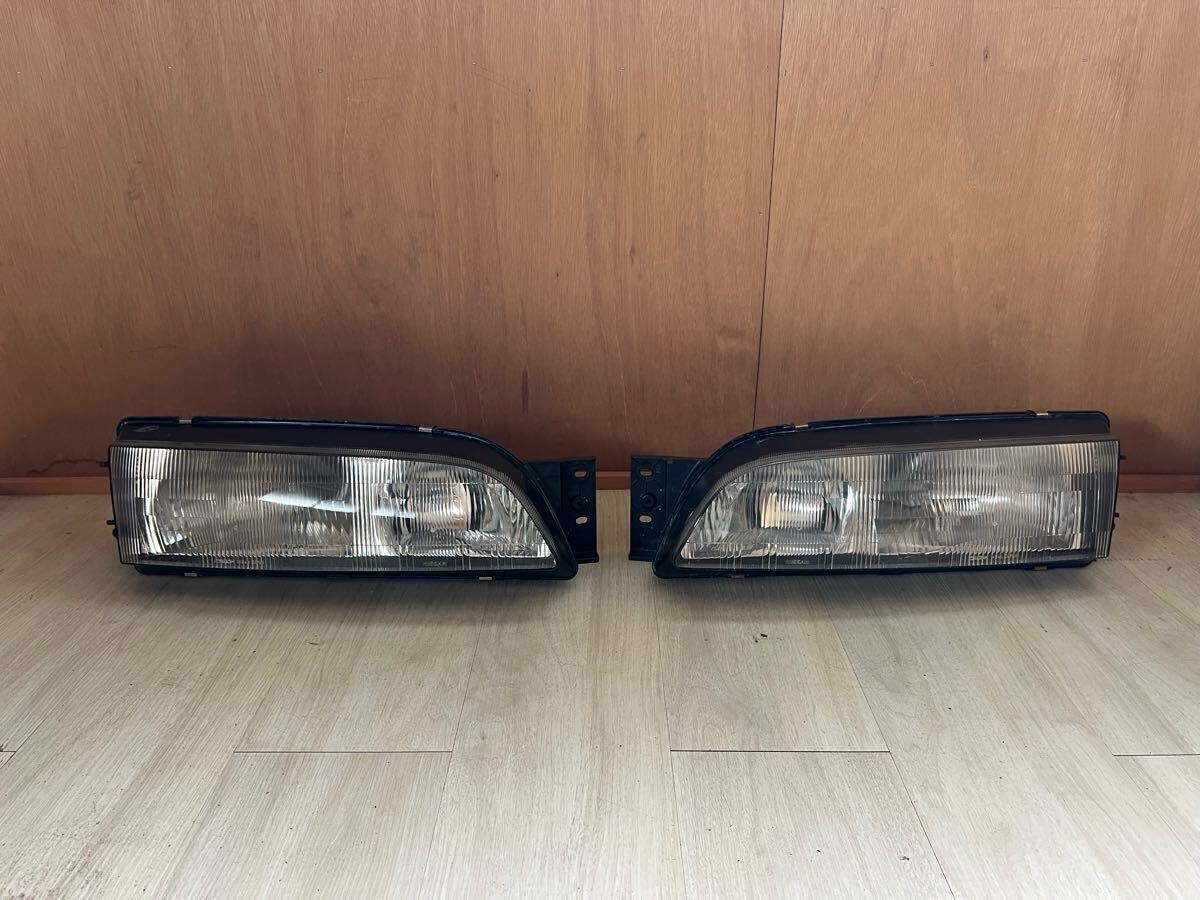 S14前期シルビア ヘッドライト 左右セット s14 ヘッドライト 左右セット 日産 S14シルビア前期 美品(ヘッド