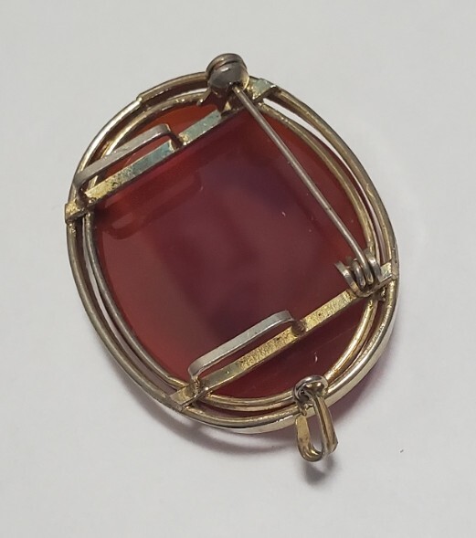 カラーストーン　帯留め ブローチ　ペンダントトップ　和装小物 レディース アクセサリー 17,4ｇ ヴィンテージ_画像3