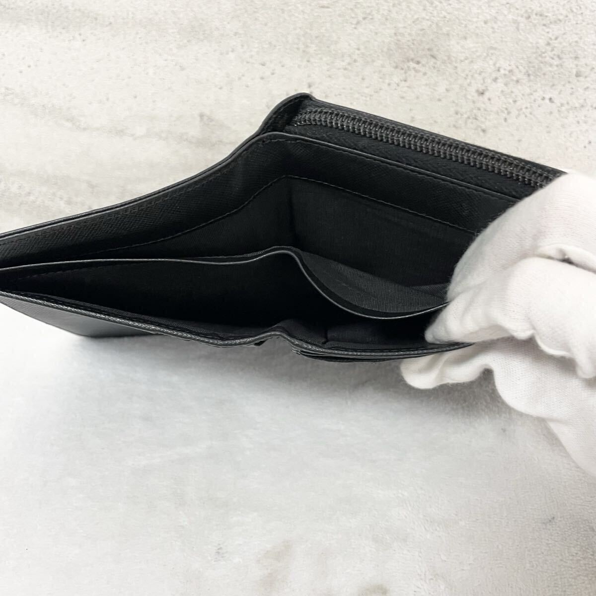 PRADAプラダ三角ロゴ コインケース サフィアーノレザー付属品完備 贅沢品の極み】PRADA プラダ 折財布 コインケース カードケース