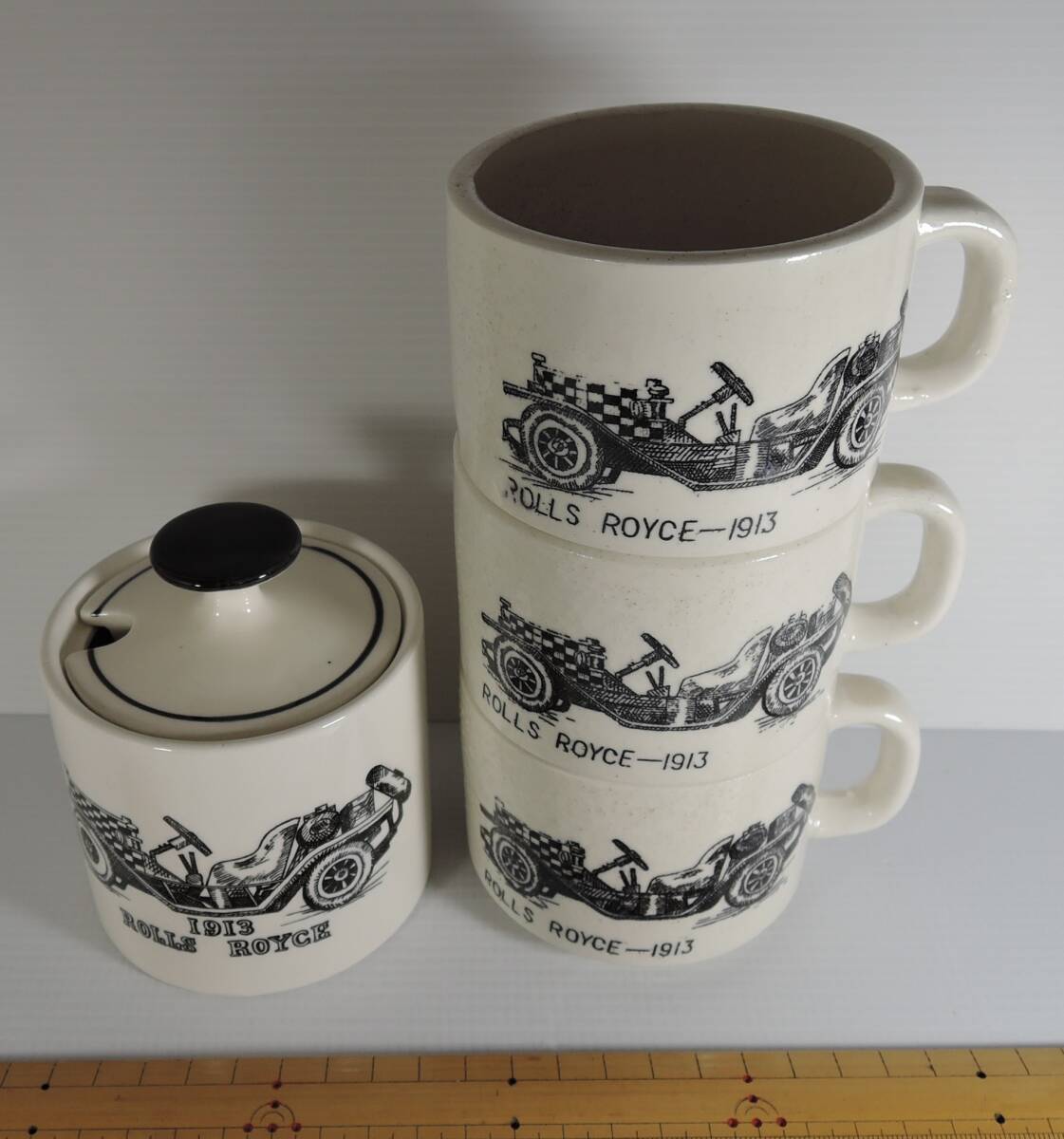 *28H#ROLLS ROYCE Rolls * Lois 1913 старт  King кружка & сахарница керамика производства #New Craft KOMADA не использовался 