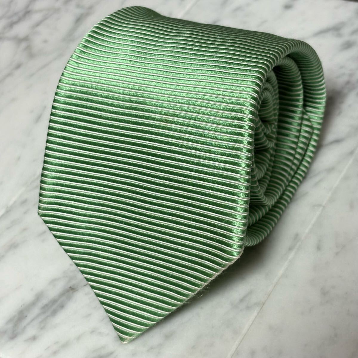 999円～ FRANCO PRINZIVALLI ネクタイ グリーン系 光沢 (GREEN B4)_画像1