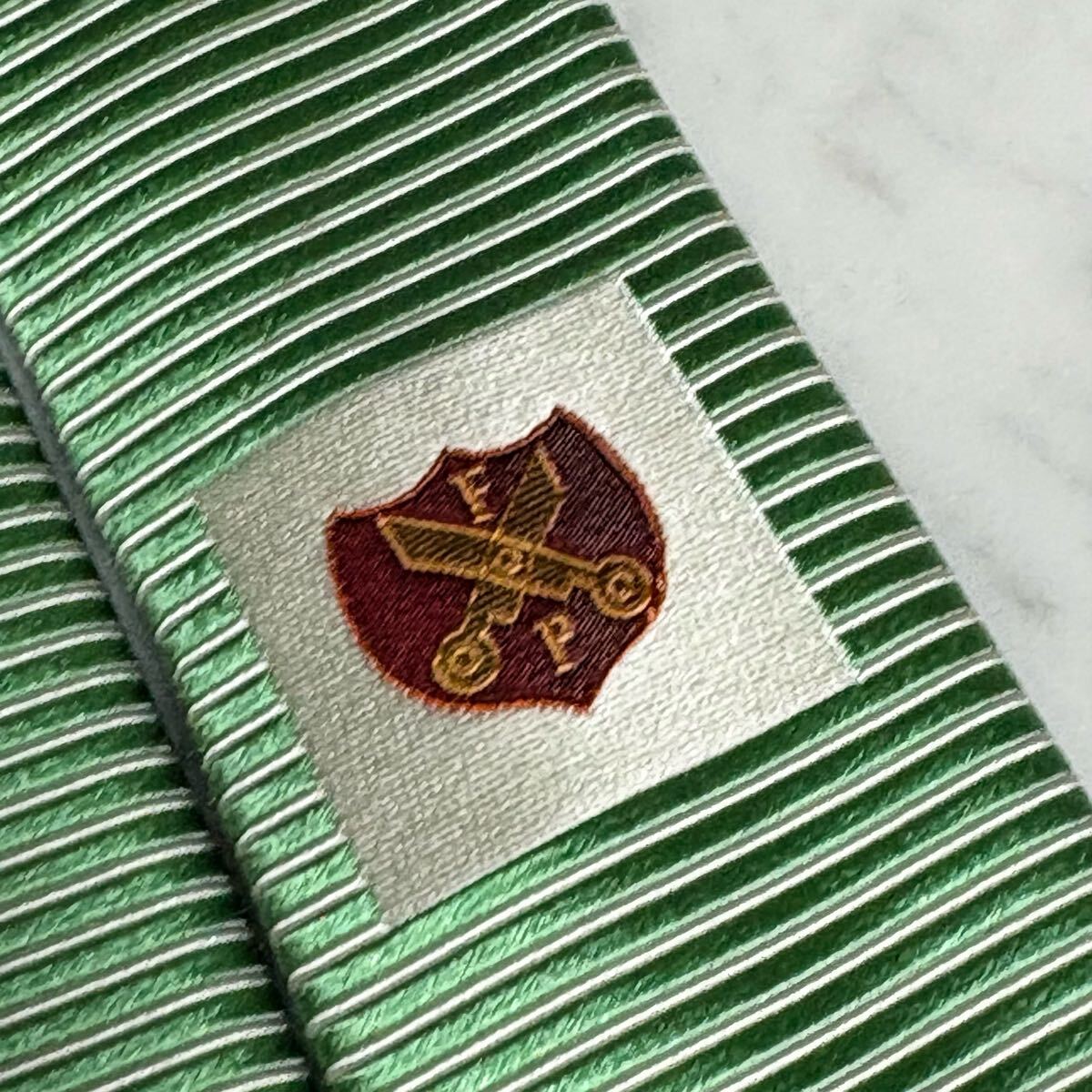 999円～ FRANCO PRINZIVALLI ネクタイ グリーン系 光沢 (GREEN B4)_画像3