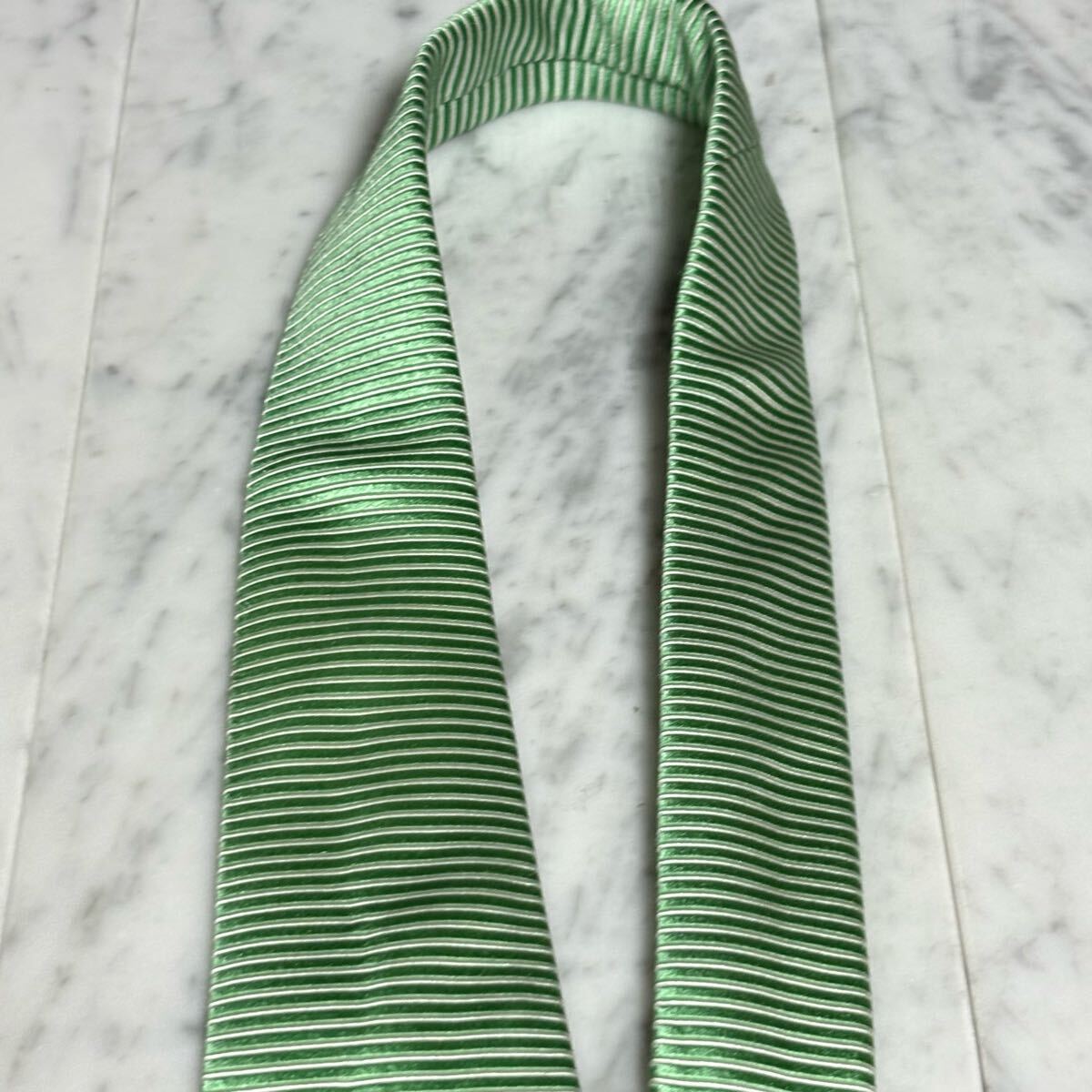 999円～ FRANCO PRINZIVALLI ネクタイ グリーン系 光沢 (GREEN B4)_画像4