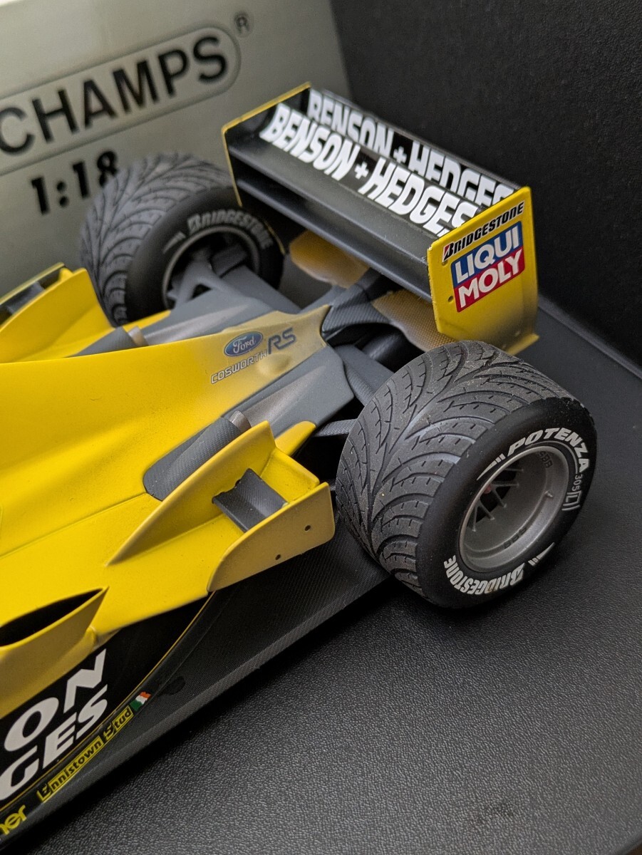 ☆PMA 1/18BENSON＆HEDGES ロゴカスタム品！PMA 1/18 ジョーダン フォード EJ13 #11 G.フィジケラ 2003年 初優勝 ガッツポーズver. ☆_画像5