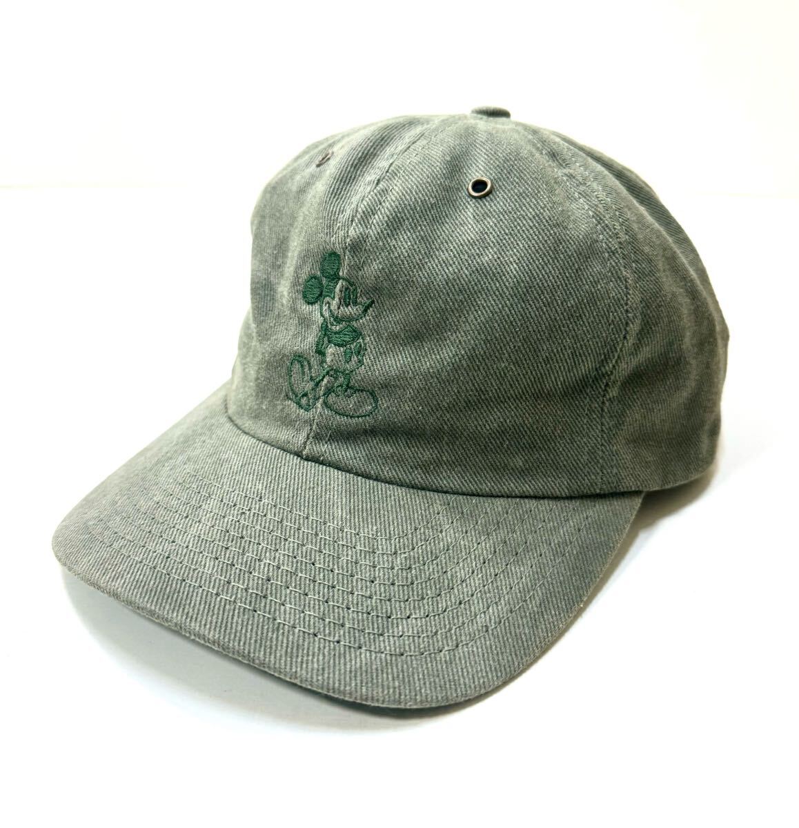 USA製 1990s Disney Mickey Mouse 6-Panel cap Green オールドディズニー ミッキーマウス 6パネルキャップ グーフィーハット Vintage_画像5