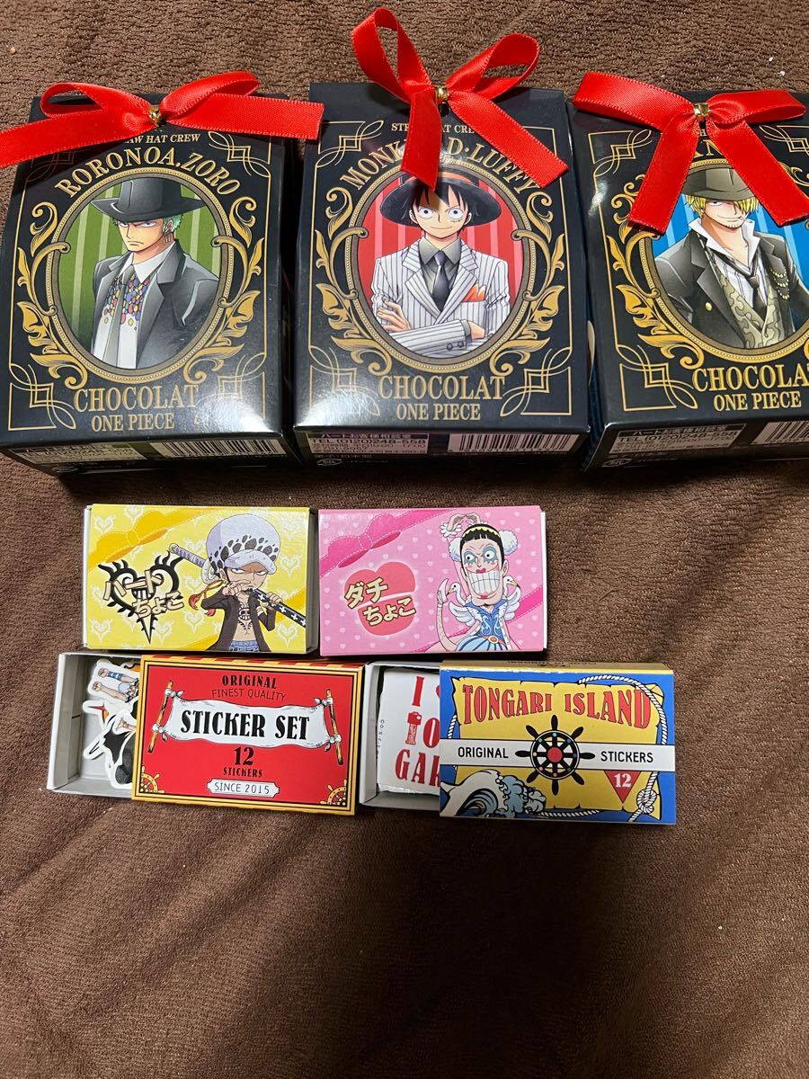 【非売品】東京ワンピースタワー 限定 4周年 ステッカー カタクリ ワンピース 東京ワンピースタワー チョコ空箱&ステッカー 7点