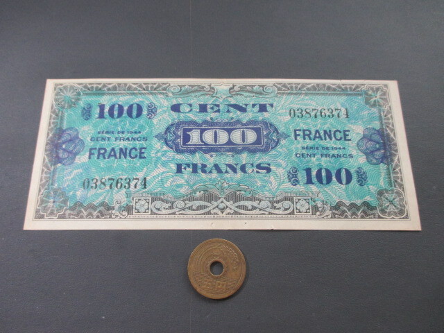 未使用 1944年 フランス 軍票 France 10フラン francs 紙幣 未使用 1944年 フランス 軍票 France 10フラン francs 紙幣 1944