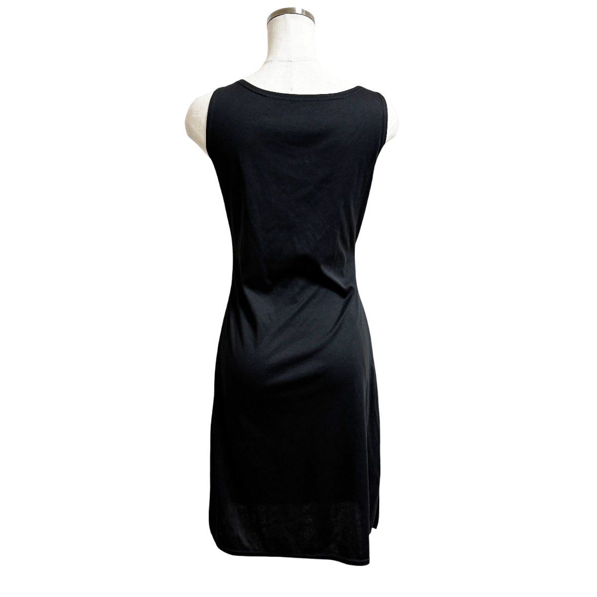 ノースリーブ　ワンピース裏地　スリップ　タンクトップ　ストレッチ　ミニ丈　黒　ブラック　M_画像3