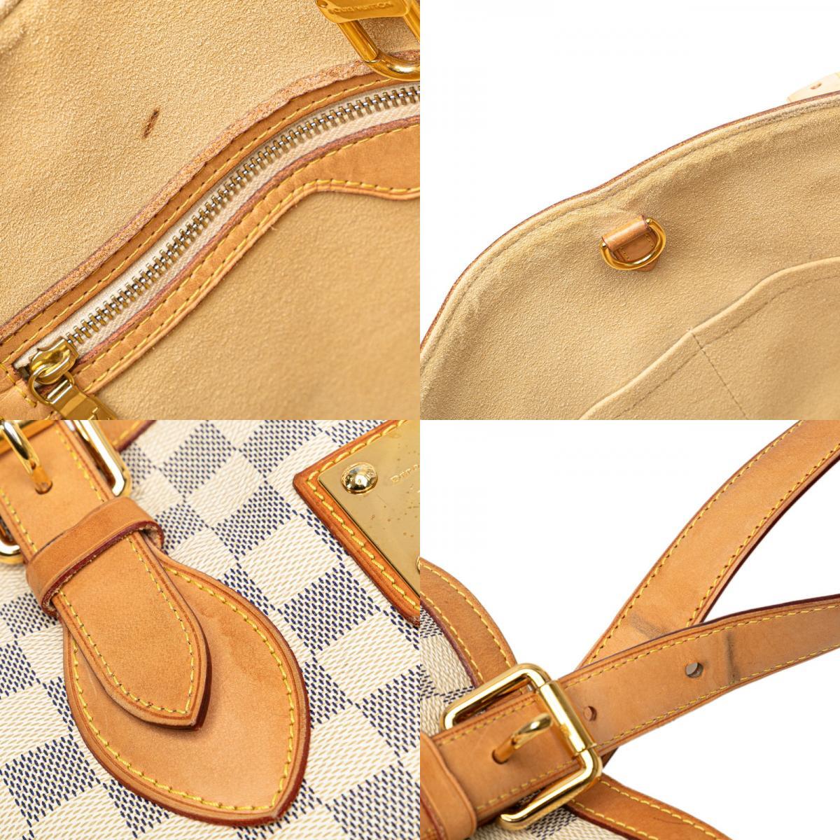 ルイ ヴィトン ダミエ アズール ハムステッドMM ショルダーバッグ トートバッグ N51206 ホワイト PVC レザー LOUIS VUITTON 【中古】_画像8