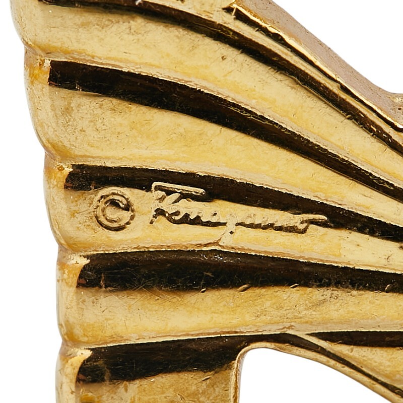  Salvatore Ferragamo сандалии узор очарование брелок для ключа Gold металлизированный женский Salvatore Ferragamo [ б/у ]