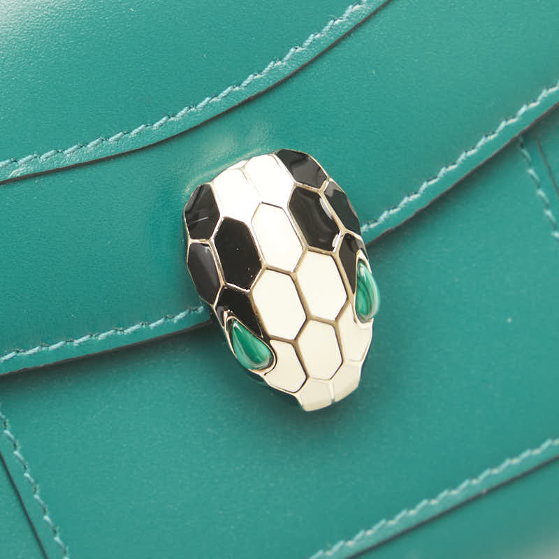  BVLGARY cell авторучка ti four ever Sune -kbai цвет три складывать кошелек зеленый лиловый кожа женский BVLGARI [ б/у ]