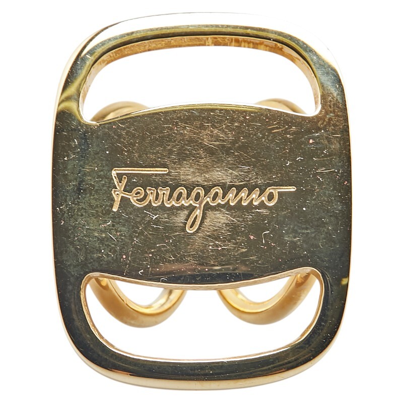  Salvatore Ferragamo vala шарф кольцо Gold металлизированный женский Salvatore Ferragamo [ б/у ]