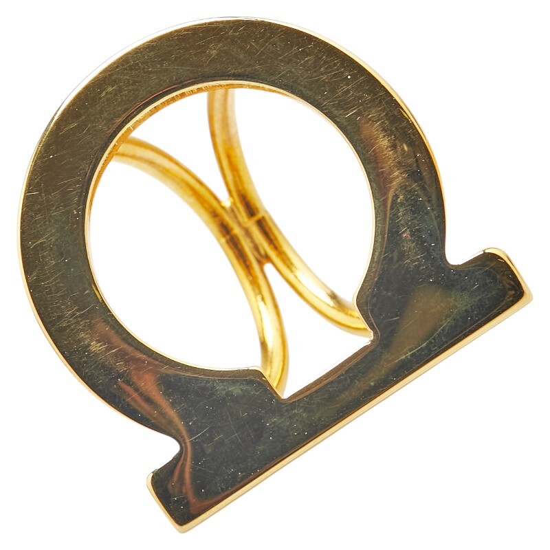  Salvatore Ferragamo gun chi-ni шарф кольцо Gold металлизированный женский Salvatore Ferragamo [ б/у ]