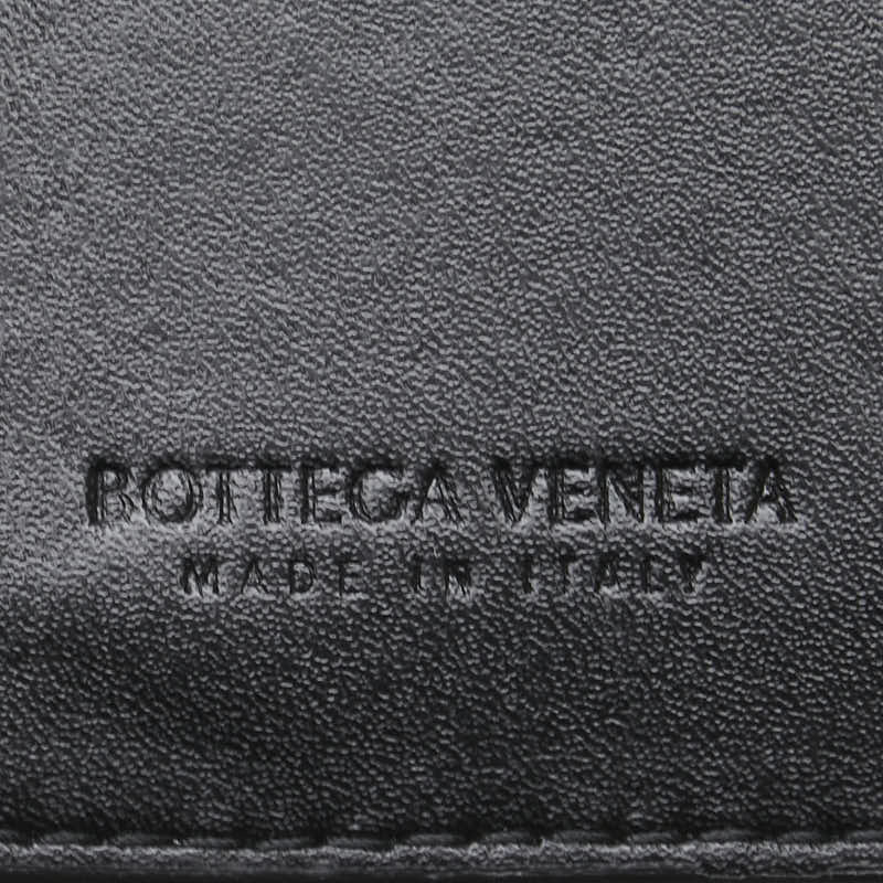 ボッテガヴェネタ マキシイントレチャート カードケース ブラック グリーン レザー レディース BOTTEGAVENETA 【中古】