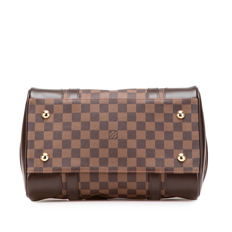 ルイ ヴィトン ダミエ バークレー ハンドバッグ N52000 ブラウン PVC レザー レディース LOUIS VUITTON 【中古】_画像3