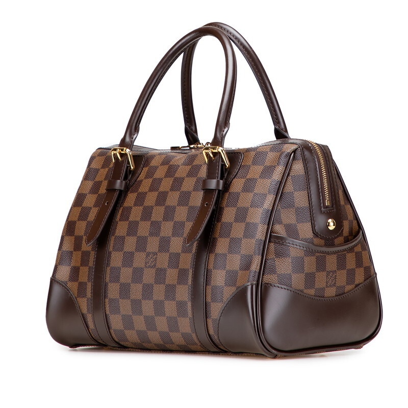 ルイ ヴィトン ダミエ バークレー ハンドバッグ N52000 ブラウン PVC レザー レディース LOUIS VUITTON 【中古】_画像2