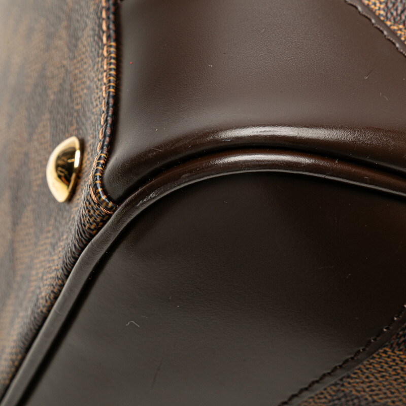 ルイ ヴィトン ダミエ バークレー ハンドバッグ N52000 ブラウン PVC レザー レディース LOUIS VUITTON 【中古】_画像6