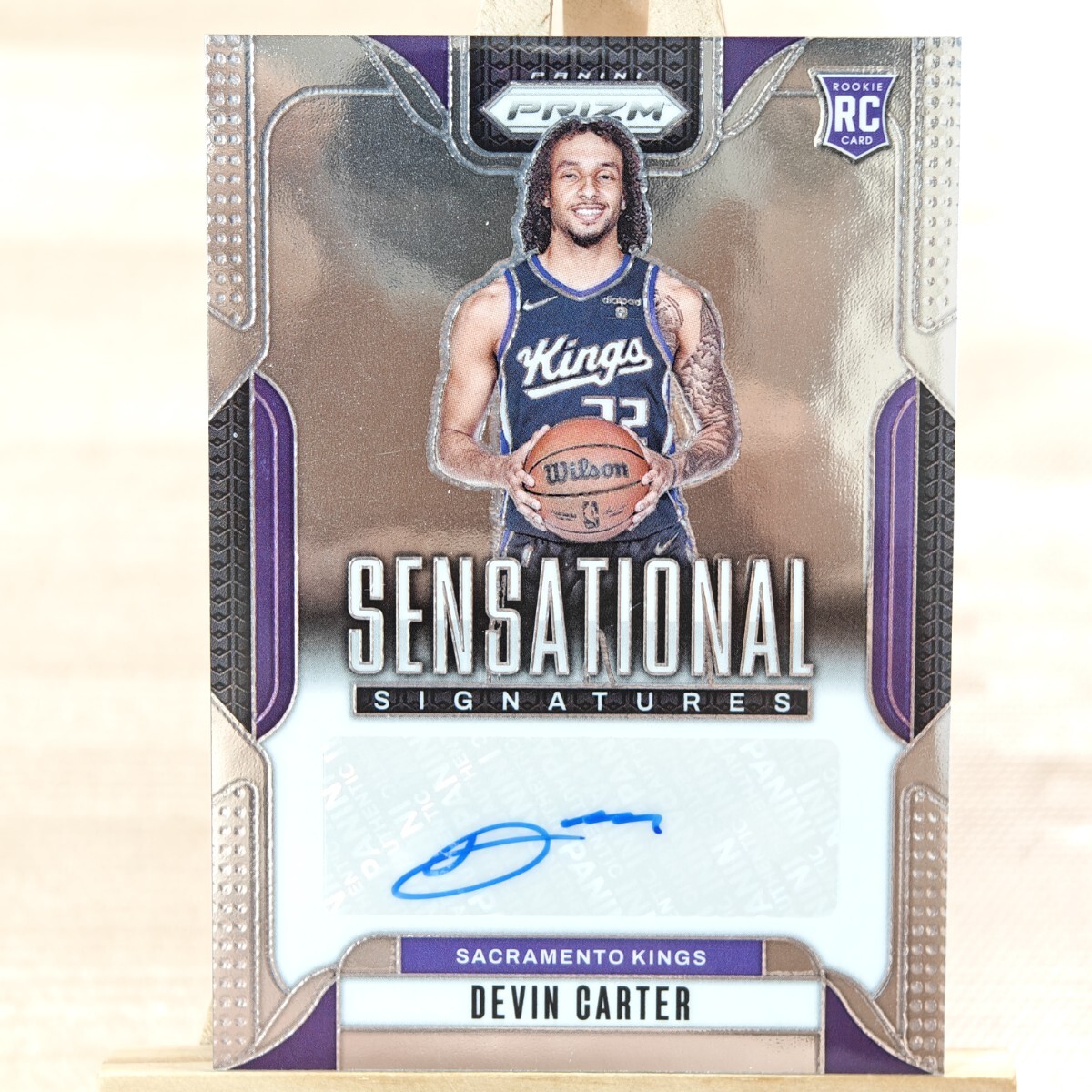 デコ直筆サインカード PANINI PRIZM デビン・カーター 2024-25 Panini Prizm Sensational Signatures