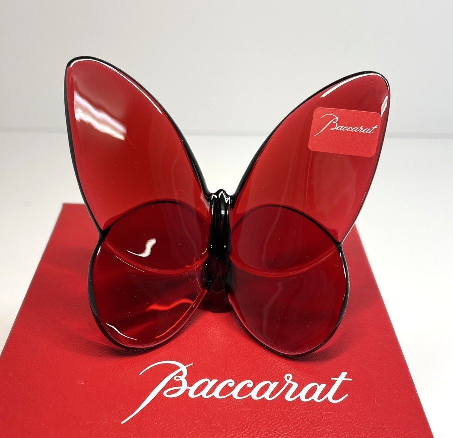 本日開催♥️美品Baccarat バカラ 【ラッキーバタフライ 】レッド Yahoo!オークション - Baccarat バカラ ラッキーバタフライ