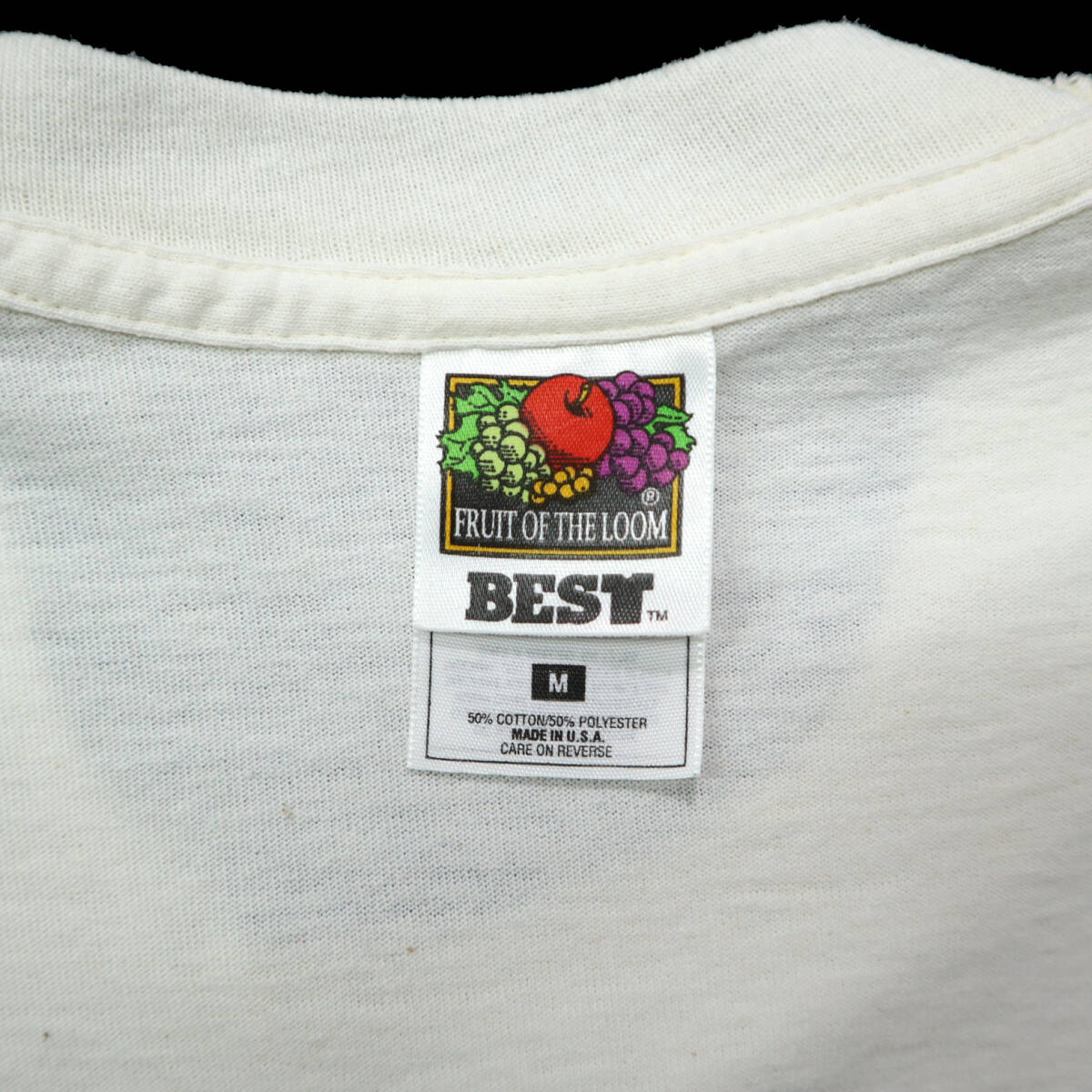 90s ビンテージ OLD RED MILL Tシャツ 水車小屋 FRUIT OF THE LOOM フルーツオブザルーム USA製 白 古着 シングルステッチ ART アート_画像3