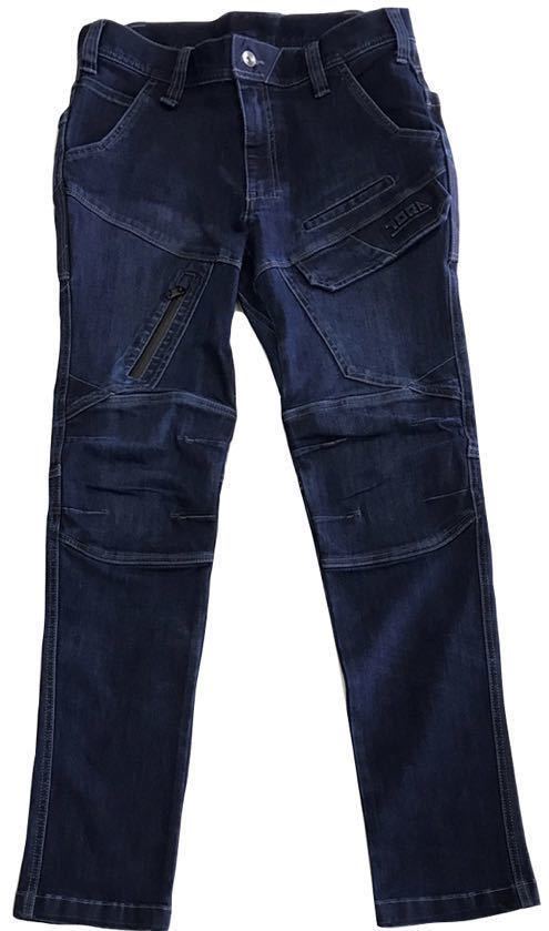 送料無料!&税込価格!寅壱 8910-219 新発売 デニムカーゴパンツ ズボン 作業服 作業着 ストレッチ 選べるサイズ M.L.LL.3L_画像2