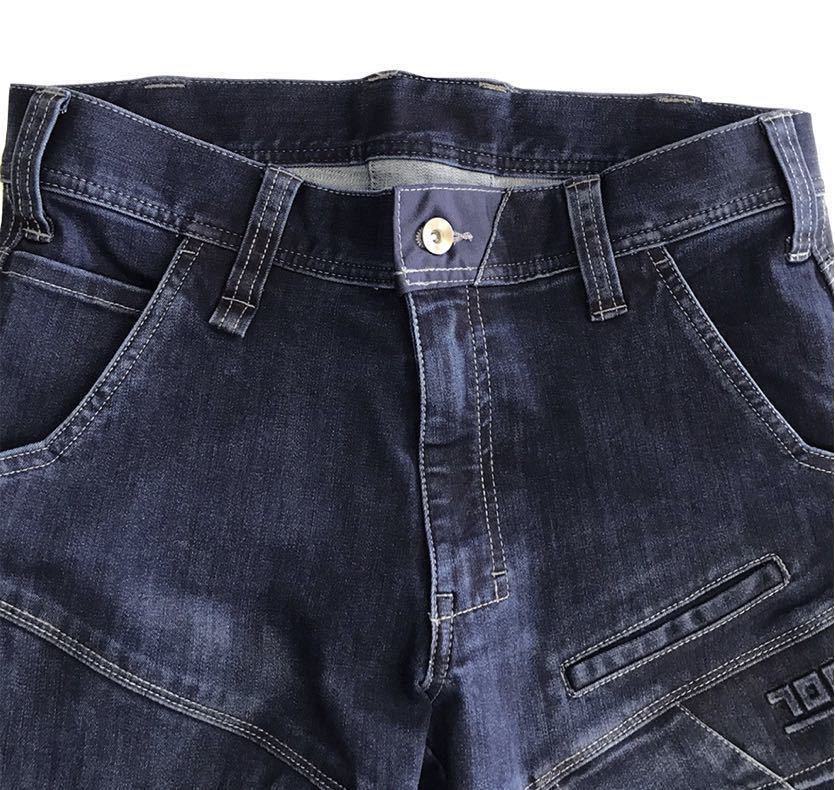 送料無料!&税込価格!寅壱 8910-219 新発売 デニムカーゴパンツ ズボン 作業服 作業着 ストレッチ 選べるサイズ M.L.LL.3L_画像7