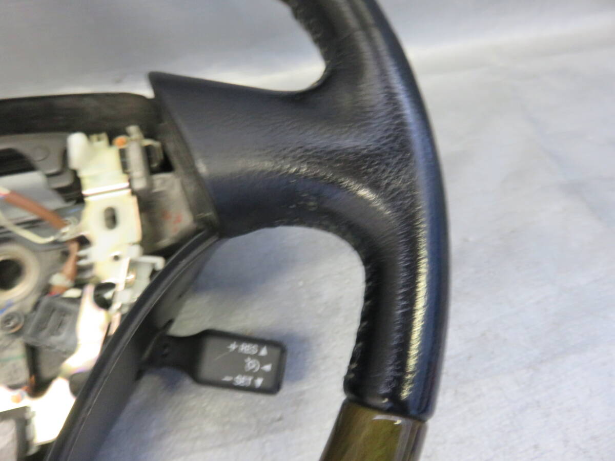 ★STD6378/動作OK ソアラ UZZ40 レクサス LEXUS SC430 純正 ウッドコンビハンドル ステアリング 木目調_画像4