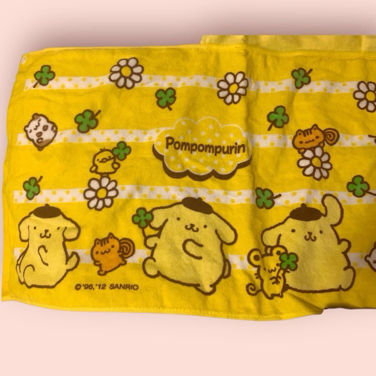 未使用　POMPOMPURIN ポムポムプリン　日除け フード付きタオル　34×100cm/セーフティピン ２個入り　サンリオ SANRIO 2012 2021年 グッズ_画像6