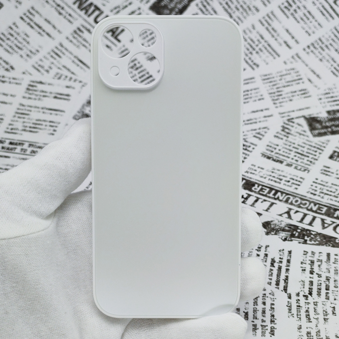 iPhone 13 ガラス背面シリコンケース [24]ホワイト (5)_画像2