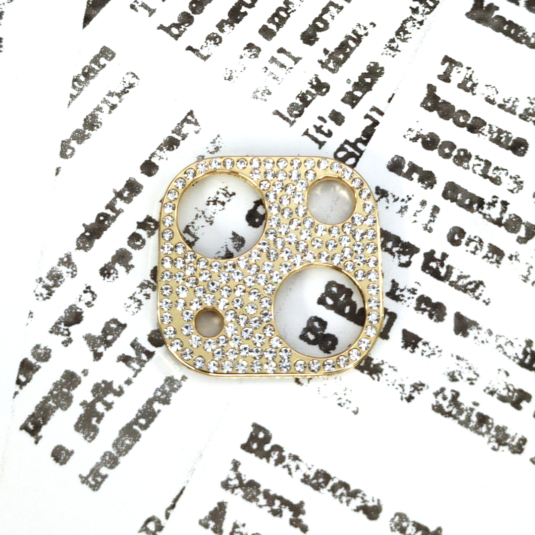 iPhone 13mini камера покрытие Kirakira Gold (6)