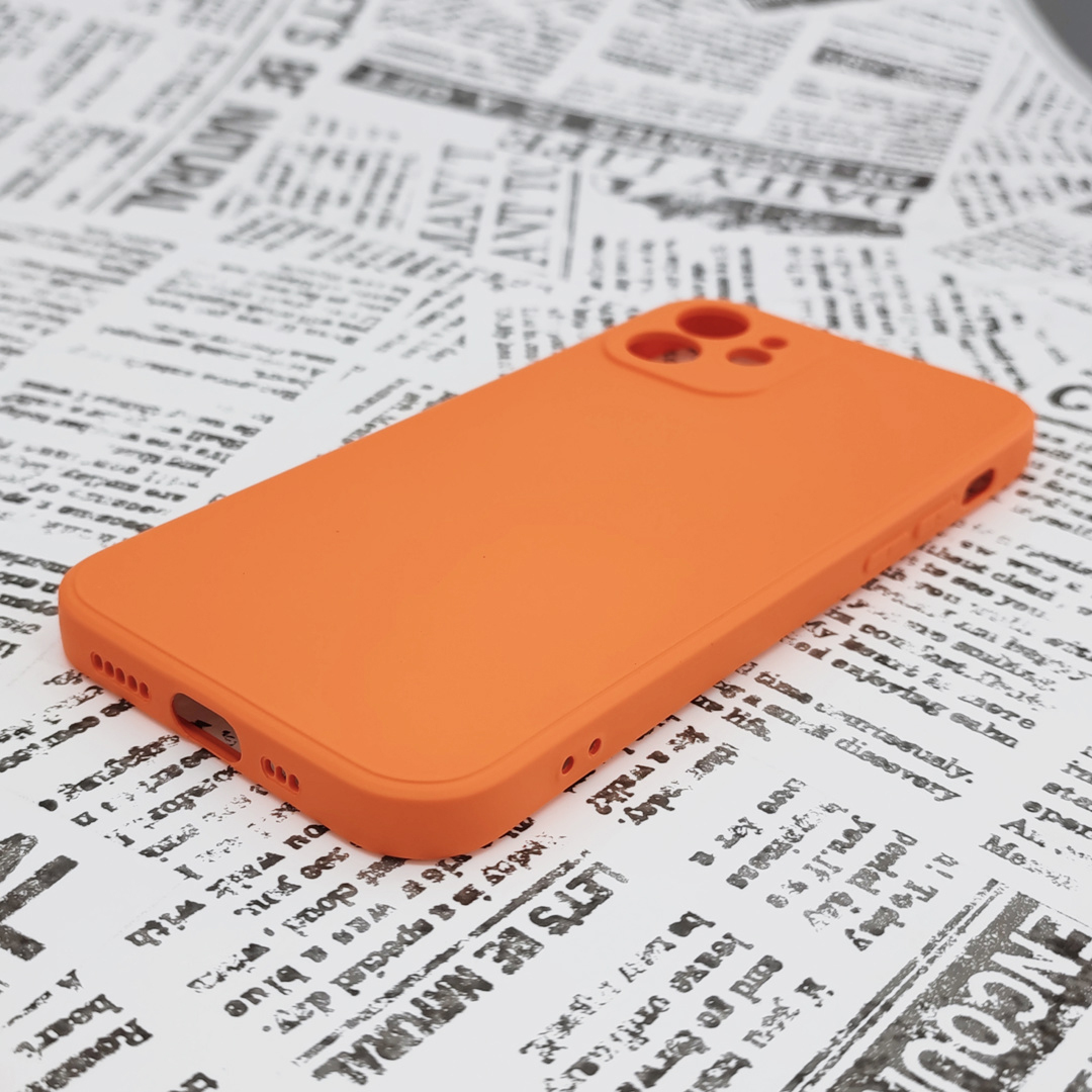 iPhone 12 シリコンケース [12] オレンジ (3)_画像3