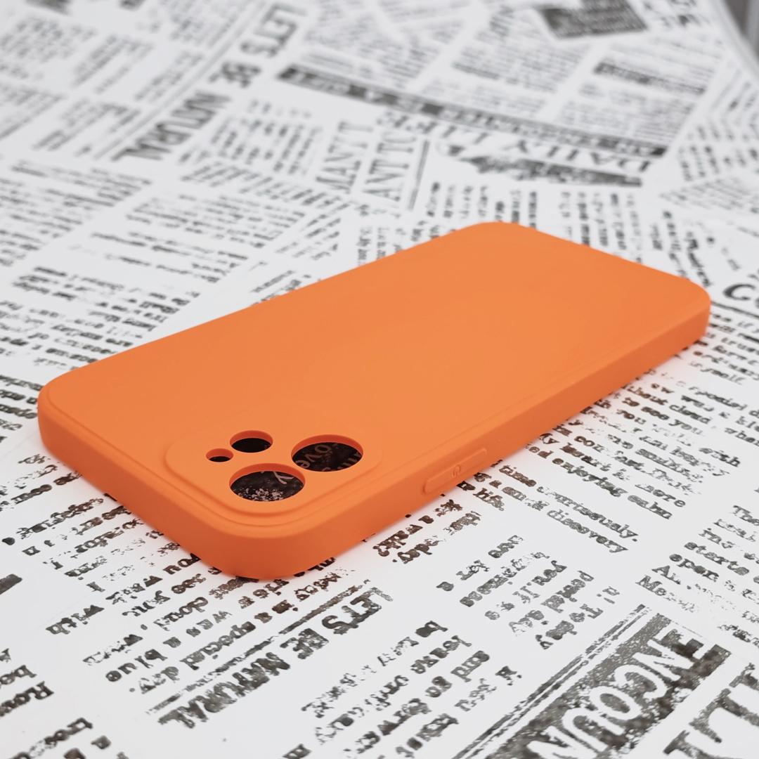 iPhone 12 シリコンケース [12] オレンジ (3)_画像4