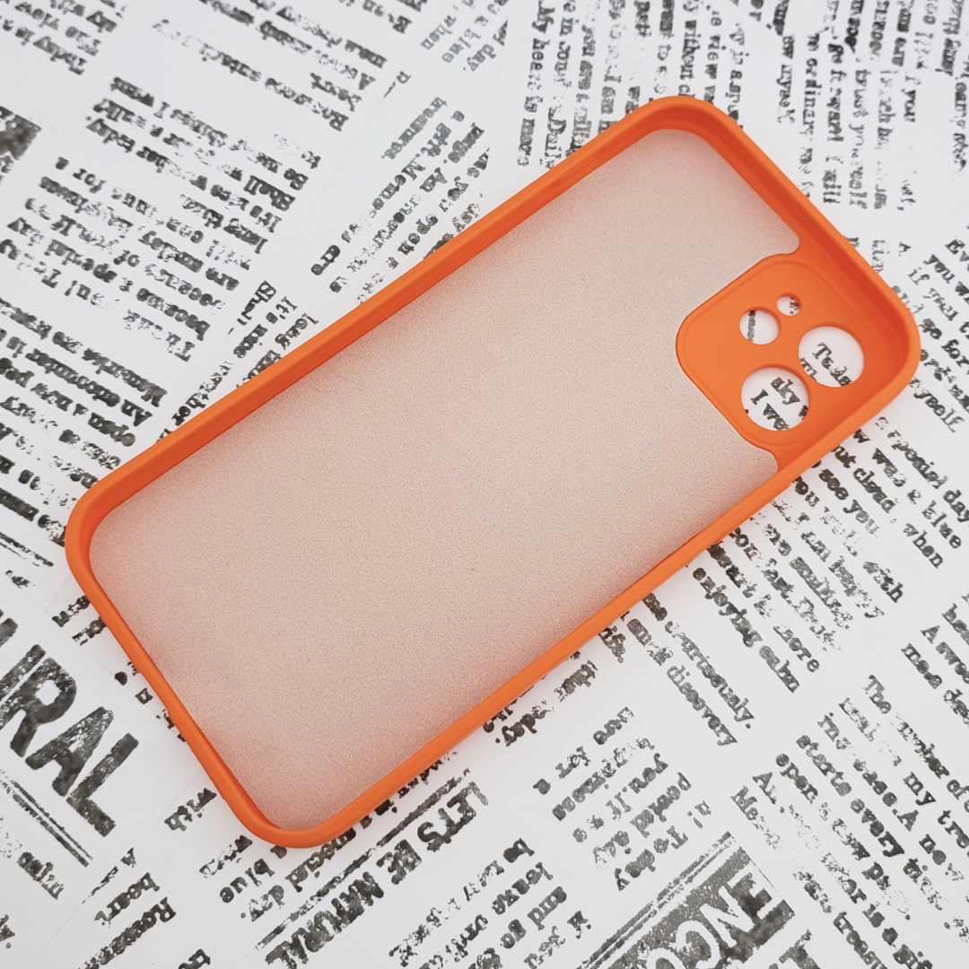 iPhone 12 シリコンケース [12] オレンジ (3)_画像2