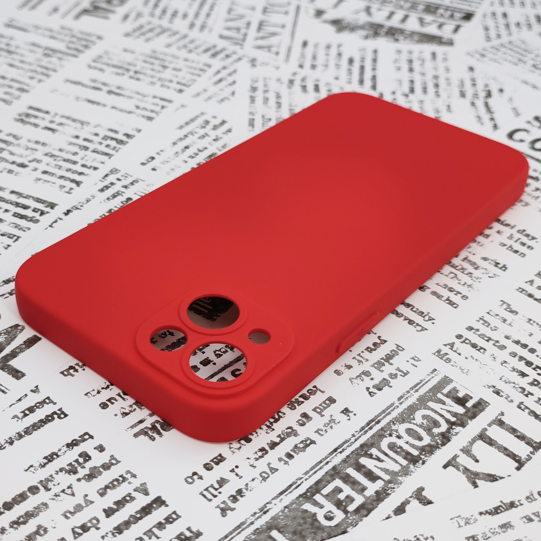 iPhone 14Plus силиконовый чехол [01] красный (3)